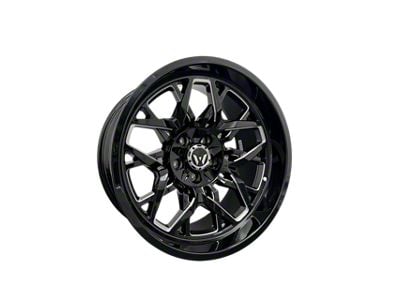 Western Wheels EDGE Gloss Black with Milling Spokes 6-Lug Wheel; 20x12; -44mm Offset (23-25 Colorado)