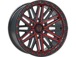 Western Wheels AL04 Red Machined Face with Black Lip 6-Lug Wheel; 20x10; -12mm Offset (21-25 F-150)