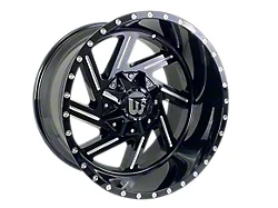 Western Wheels CACTUS Gloss Black with Milling Spokes and Spot 6-Lug Wheel; 22x12; -44mm Offset (19-25 RAM 1500)