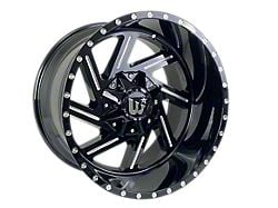 Western Wheels CACTUS Gloss Black with Milling Spokes and Spot 6-Lug Wheel; 22x12; -44mm Offset (24-25 Ranger)