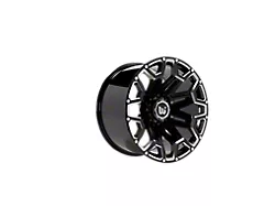 Western Wheels BLAZE Gloss Black with Milling Spokes 6-Lug Wheel; 20x12; -44mm Offset (19-25 Sierra 1500)