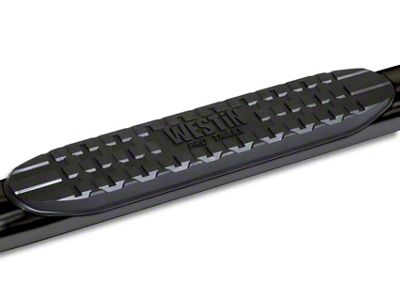 Pro Traxx 4-Inch Oval Side Step Bars; Black (07-13 Silverado 1500)