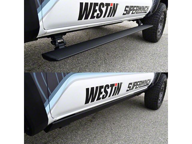 Westin Pro-E Electric Running Boards; Textured Black (09-18 RAM 1500 Crew Cab)