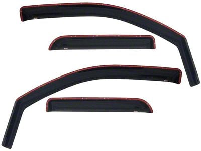 In-Channel Window Deflectors; Front and Rear; Smoke (09-18 RAM 1500 Quad Cab)