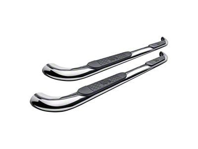 Platinum 4-Inch Oval Side Step Bars; Stainless Steel (99-13 Sierra 1500 Crew Cab)
