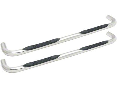 E-Series 3-Inch Nerf Side Step Bars; Stainless Steel (04-13 Sierra 1500 Crew Cab)