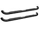 Platinum 4-Inch Oval Side Step Bars; Black (99-13 Silverado 1500 Crew Cab)