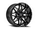 Wicked Offroad W909 Gloss Black Milled 8-Lug Wheel; 22x12; -44mm Offset (03-09 RAM 2500)