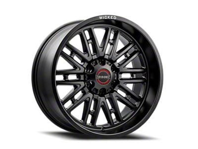 Wicked Offroad W937 Satin Black Milled 8-Lug Wheel; 20x10; -19mm Offset (03-09 RAM 2500)