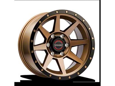 Wicked Offroad W935 Bronze Center with Black Lip 6-Lug Wheel; 17x9; 0mm Offset (07-13 Silverado 1500)