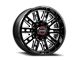 Wicked Offroad W937 Gloss Black Milled 8-Lug Wheel; 20x10; -19mm Offset (11-14 Silverado 3500 HD SRW)