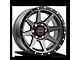 Wicked Offroad W935 Gray Center with Black Lip 6-Lug Wheel; 17x9; 0mm Offset (07-14 Tahoe)