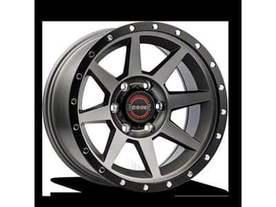 Wicked Offroad W935 Gray Center with Black Lip 6-Lug Wheel; 17x9; 0mm Offset (07-14 Yukon)