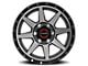 Wicked Offroad W935 Gray Center with Black Lip 6-Lug Wheel; 17x9; 0mm Offset (07-14 Yukon)