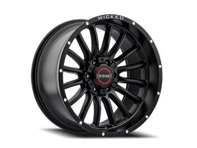 Wicked Offroad W908-B Satin Black 6-Lug Wheel; 20x10; -19mm Offset (09-14 F-150)