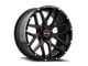 Wicked Offroad W903-B Satin Black 6-Lug Wheel; 20x10; -19mm Offset (14-18 Sierra 1500)