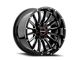 Wicked Offroad W908-B Gloss Black Milled 6-Lug Wheel; 20x10; -19mm Offset (14-18 Sierra 1500)