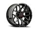 Wicked Offroad W903-B Gloss Black Milled 6-Lug Wheel; 20x10; -19mm Offset (15-20 Tahoe)