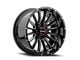 Wicked Offroad W908-B Gloss Black Milled 6-Lug Wheel; 20x10; -19mm Offset (15-20 Tahoe)