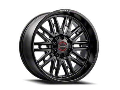 Wicked Offroad W937 Satin Black Milled 6-Lug Wheel; 20x10; -19mm Offset (15-20 Yukon)