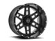 Wicked Offroad W906 Satin Black Milled 6-Lug Wheel; 20x9; -12mm Offset (19-23 RAM 1500)