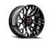 Wicked Offroad W934 Gloss Black Milled 5-Lug Wheel; 20x10; -19mm Offset (09-18 RAM 1500)