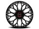 Wicked Offroad W934 Gloss Black Milled 5-Lug Wheel; 20x10; -19mm Offset (09-18 RAM 1500)