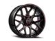 Wicked Offroad W903 Gloss Black Milled with Red Tint 6-Lug Wheel; 22x10; -19mm Offset (19-24 Silverado 1500)