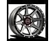 Wicked Offroad W935 Gray Center with Black Lip 6-Lug Wheel; 17x9; 0mm Offset (15-20 Tahoe)