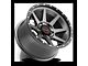 Wicked Offroad W935 Gray Center with Black Lip 6-Lug Wheel; 17x9; 0mm Offset (15-20 Yukon)