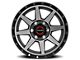 Wicked Offroad W935 Gray Center with Black Lip 6-Lug Wheel; 17x9; 0mm Offset (15-20 Yukon)