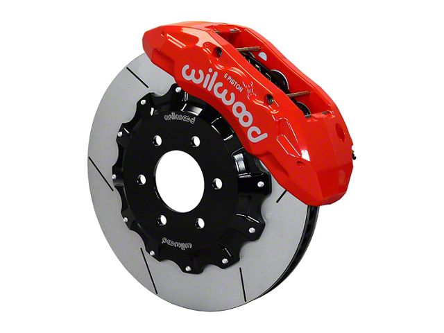 Wilwood Tactical Extreme TX6R Front Big Brake Kit with 15.50-Inch Slotted Rotors; Red Calipers (10-14 F-150 Raptor)