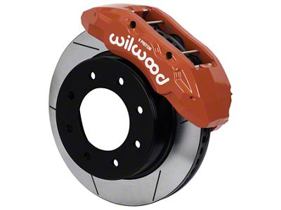 Wilwood Tactical Extreme TX6-DM Front Big Brake Kit with 15-Inch Slotted Rotors; Red Calipers (23-25 4WD F-350 Super Duty SRW)