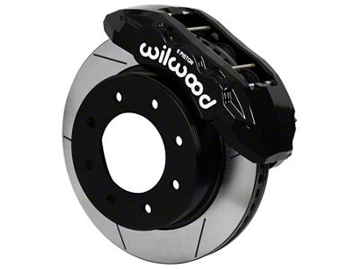 Wilwood Tactical Extreme TX6-DM Front Big Brake Kit with 15-Inch Slotted Rotors; Black Calipers (23-25 4WD F-350 Super Duty SRW)