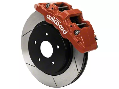 Wilwood AERO6-DM Front Big Brake Kit with 13.38-Inch Slotted Rotors; Red Calipers (13-18 RAM 1500)