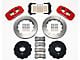 Wilwood AERO4 Rear Big Brake Kit with Slotted Rotors; Red Calipers (99-18 Sierra 1500)