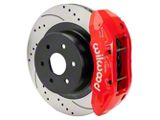 Wilwood Tactical Extreme TX4R Rear Big Brake Kit with 16-Inch Drilled and Slotted Rotors; Red Calipers (99-18 Sierra 1500)