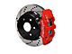 Wilwood AERO4 Rear Big Brake Kit with 14.25-Inch Drilled and Slotted Rotors; Red Calipers (99-06 Silverado 1500)