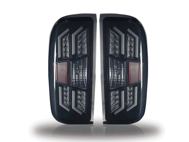 LED Tail Lights; Black Housing; Smoked Lens (15-19 Silverado 2500 HD)