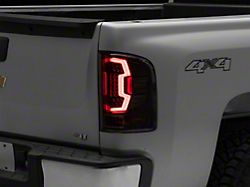 LED Tail Lights; Black Housing; Clear Lens (07-14 Silverado 3500 HD)