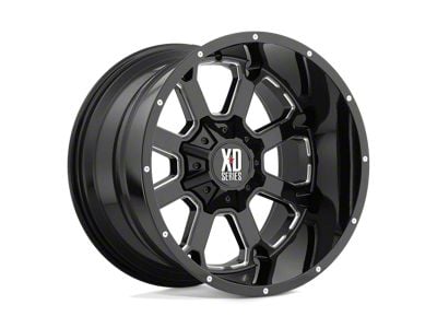 XD Buck 25 Gloss Black Milled 8-Lug Wheel; 20x10; -24mm Offset (01-06 Sierra 2500 HD)