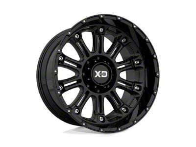 XD Hoss II Gloss Black 8-Lug Wheel; 18x9; 0mm Offset (01-06 Sierra 2500 HD)