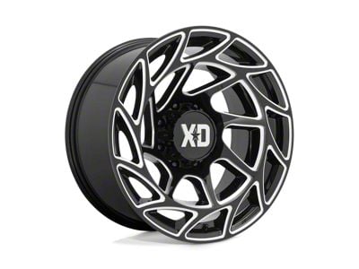 XD Onslaught Gloss Black Milled 8-Lug Wheel; 20x10; -18mm Offset (01-06 Sierra 2500 HD)