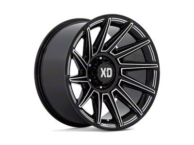 XD Specter Gloss Black Milled 8-Lug Wheel; 20x10; -18mm Offset (01-06 Sierra 2500 HD)