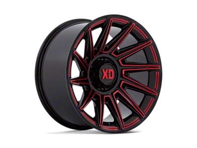 XD Specter Gloss Black with Red Tint 8-Lug Wheel; 20x10; -18mm Offset (01-06 Sierra 2500 HD)