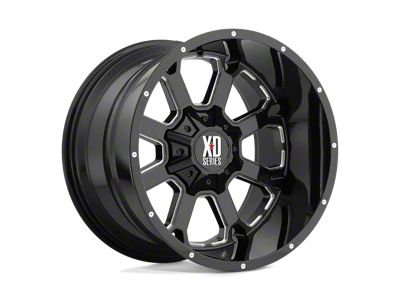 XD Buck 25 Gloss Black Milled 8-Lug Wheel; 20x9; 0mm Offset (01-06 Sierra 3500 HD SRW)