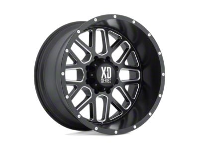 XD Grenade Satin Black Milled 8-Lug Wheel; 20x10; -24mm Offset (01-06 Sierra 3500 HD SRW)