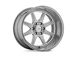 XD Pike Titanium Brushed Milled 8-Lug Wheel; 20x9; 0mm Offset (01-06 Sierra 3500 HD SRW)