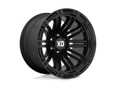 XD Double Deuce Satin Black 8-Lug Wheel; 20x12; -44mm Offset (01-06 Silverado 2500 HD)