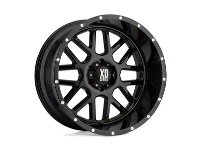 XD Grenade Gloss Black 8-Lug Wheel; 18x9; -12mm Offset (01-06 Silverado 2500 HD)